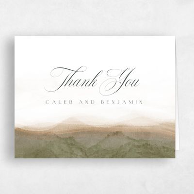 Brown Mountain Wedding Thank You - Dew Landscape
