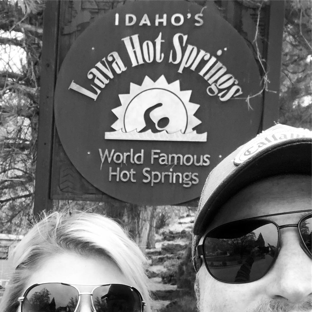 Enjoying the hot springs!