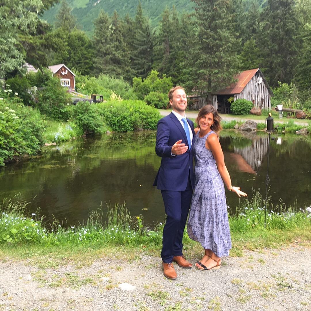 Jon and Jillian Ellis's Wedding in Girdwood, 2018. Jon, Tanner's college buddy, is the reason he moved to AK! Gloria and Jillian are super good friends now too!