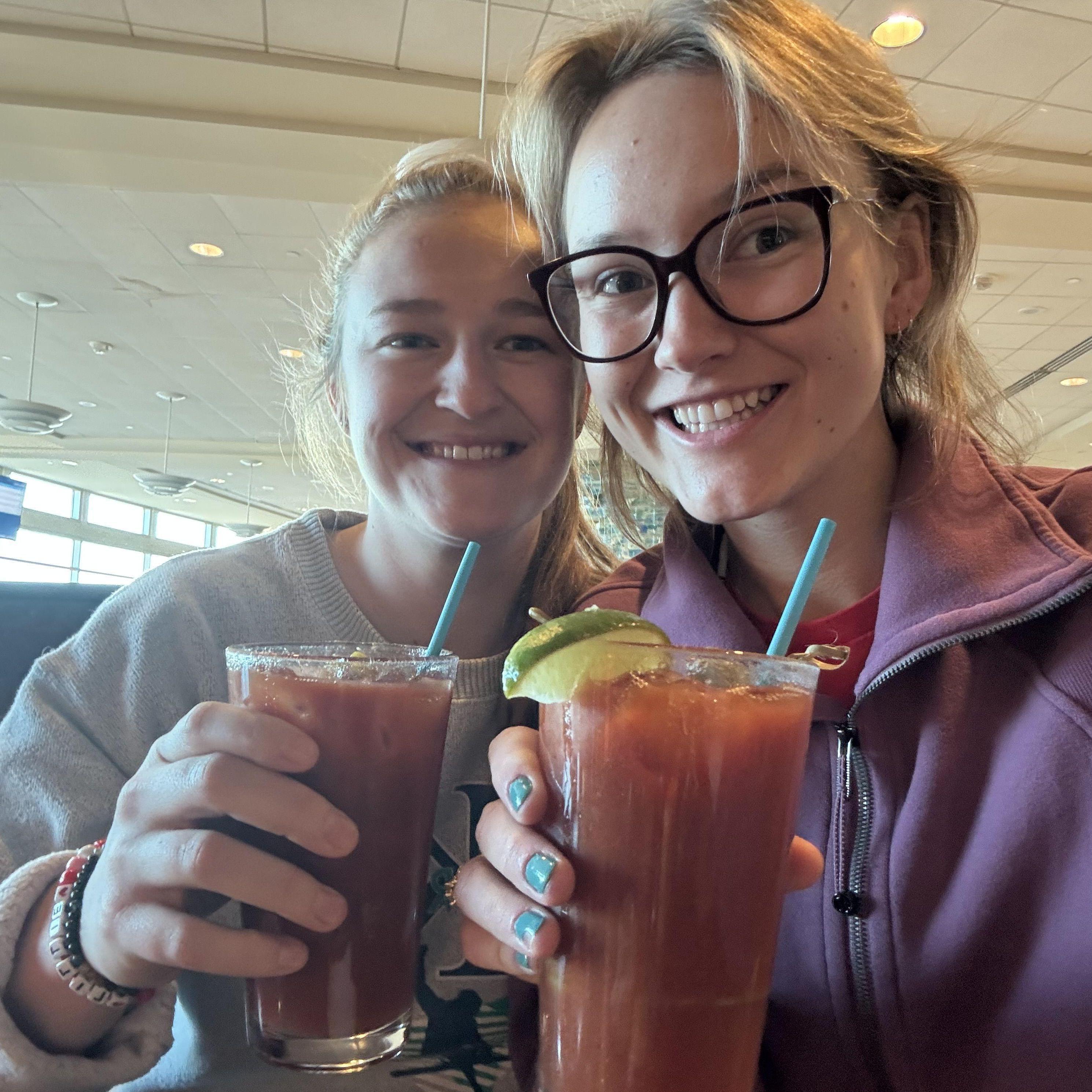 One of many pre-flight bloody mary's we've enjoyed. This one was at the Boise Airport on the way to Bimini. January 2025.