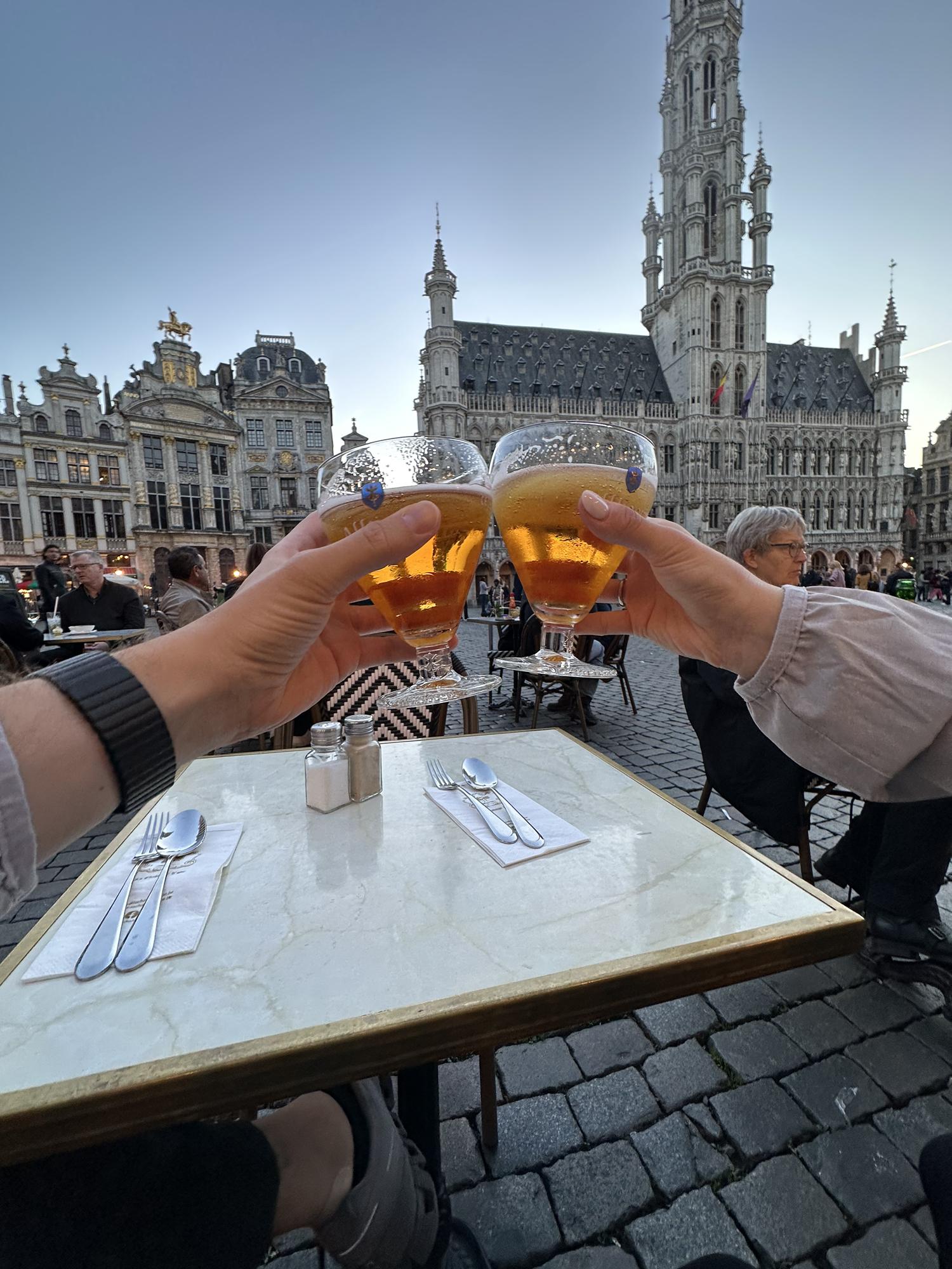2022: Belgian beers in Le Grand Place in Brussels