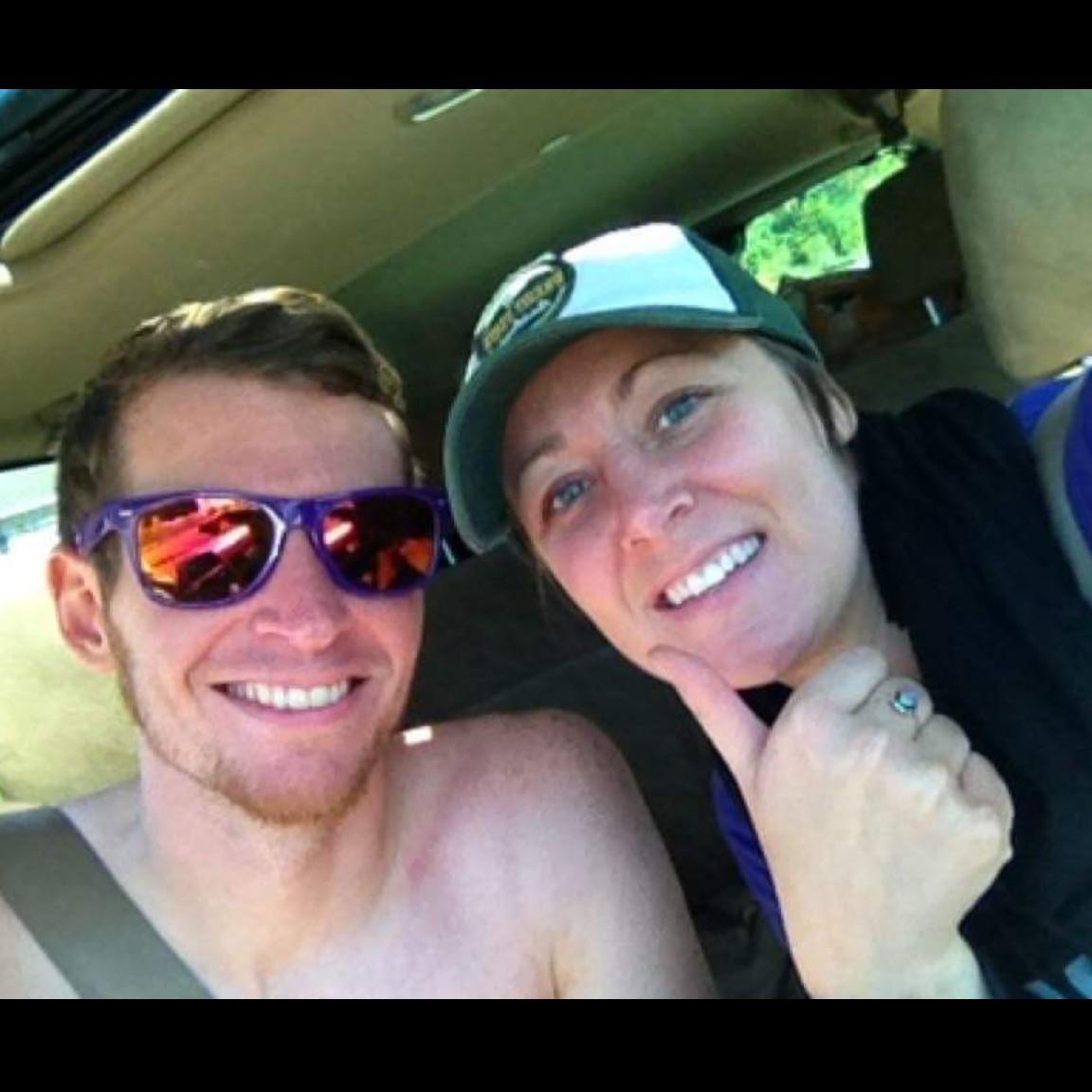 We made it! Morning after primitive camping... I was so scared the whole night I thought we were going to die!