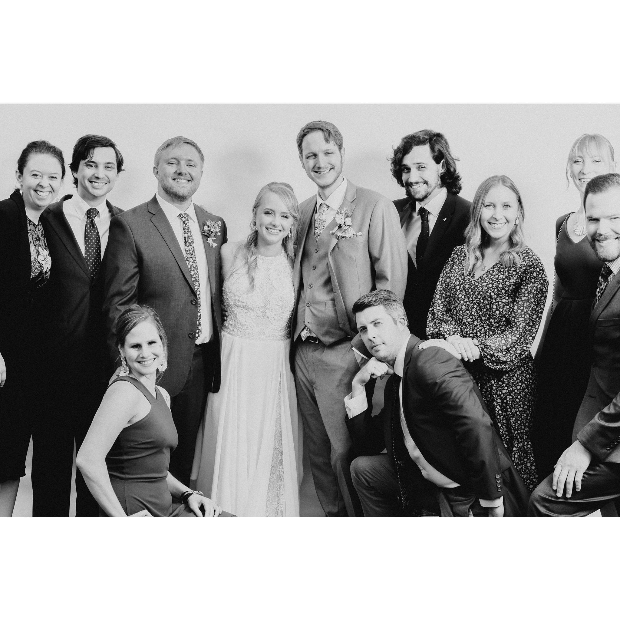 Having an ABSOLUTE BLAST at Cassie and Austin's 2021 wedding!