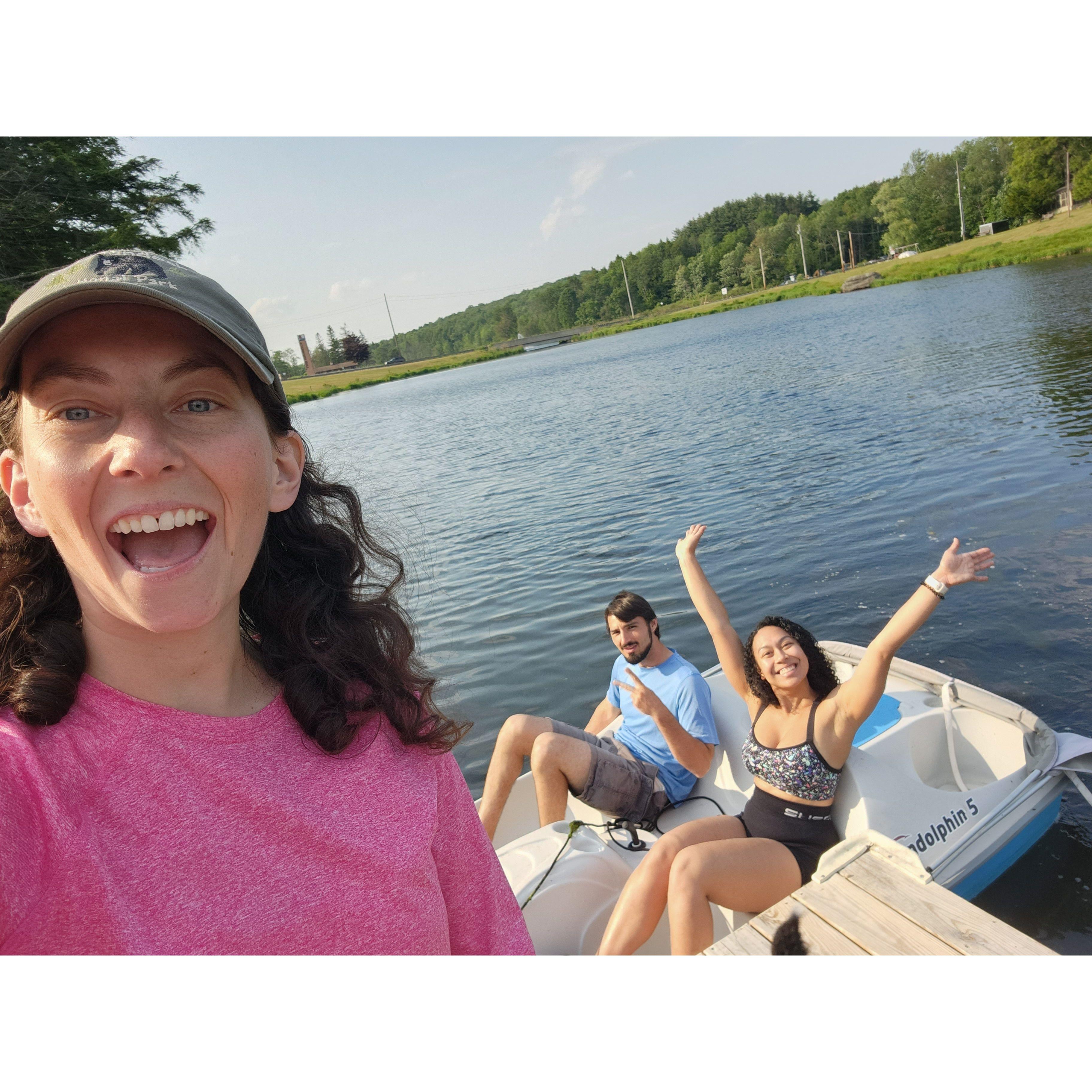 First trip Glamping with Maid of Honor Heather and her Husband Anthony