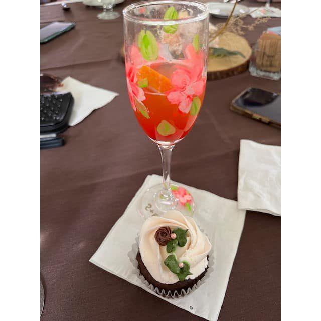 A signature cocktail and one of a kind cupcakes!
