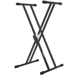 Amazon Basics Sturdy Keyboard and Piano Stand, Heavy-Duty Adjustable Height, X-Shape Design, Durable, Black, 27.5 to 38.2 inches