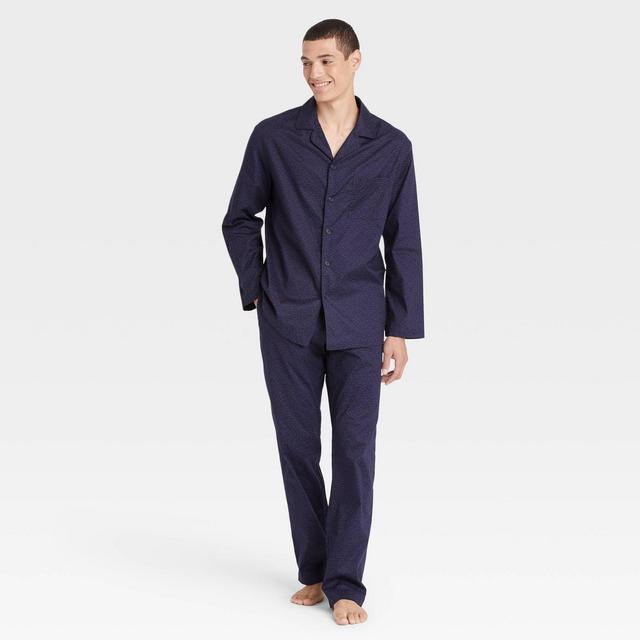 Men's Woven Pajama Set - Goodfellow & Co™ Navy L