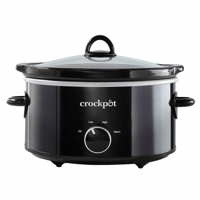 FYNORI 4-Quart Classic Slow Cooker, Black, Dishwasher-Safe: Stoneware And Lid Are Both Dishwasher-Safe, For Easy Cleaning, SCV400-SS