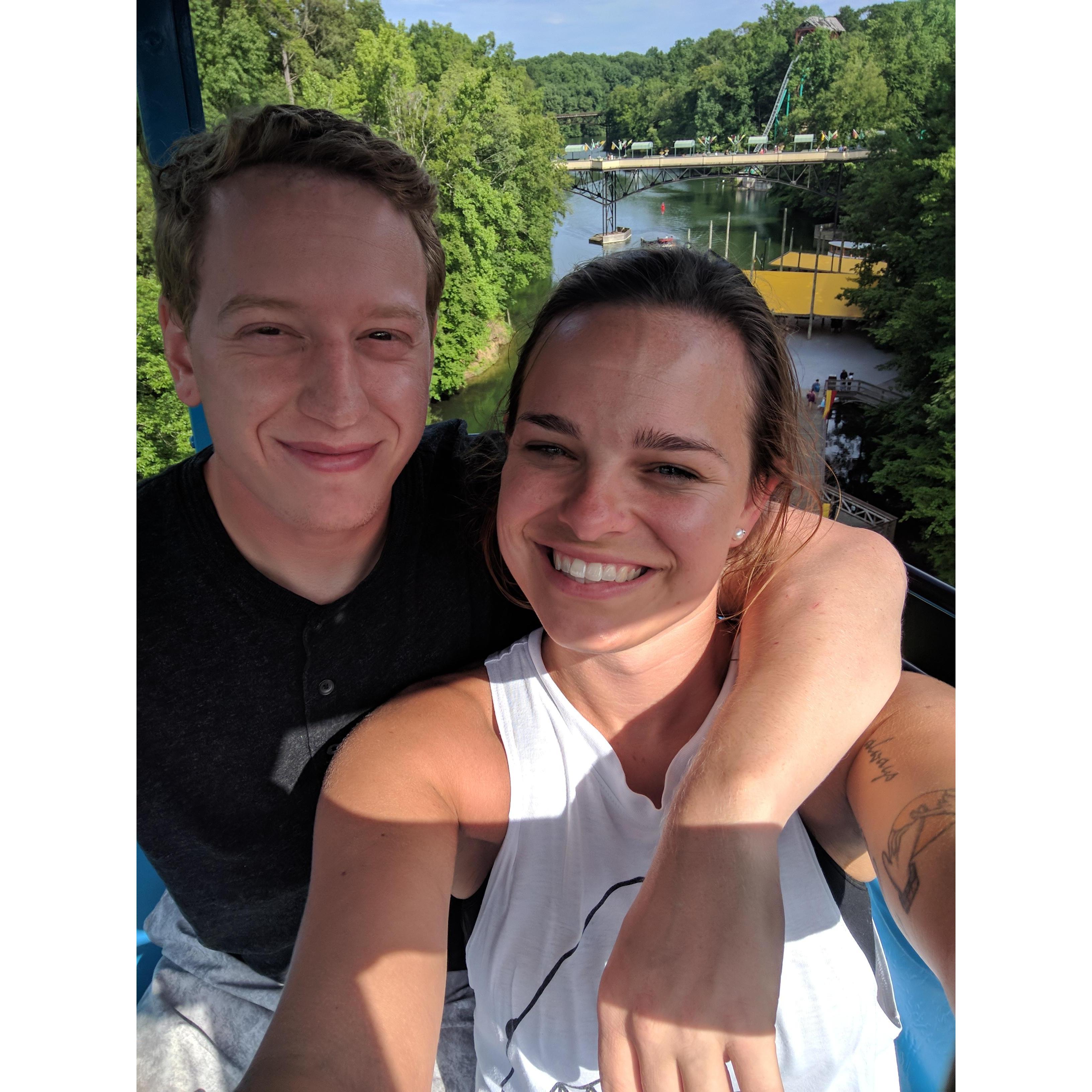 Our first amusement park together! Busch Gardens, VA.