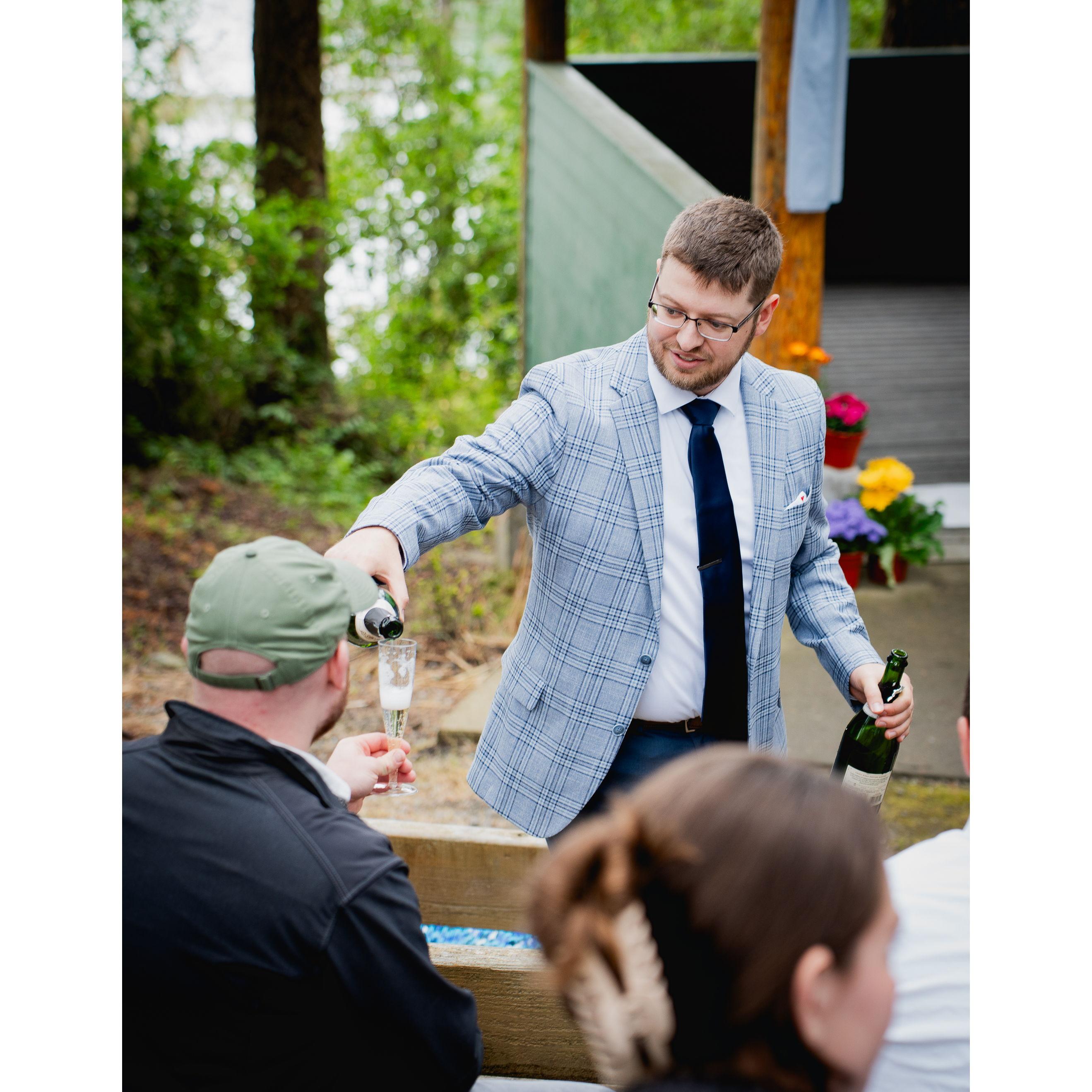 Zack made sure everyone had something to drink at ALL TIMES :)