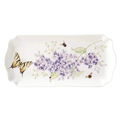 LENOX 885304 Butterfly Meadow Rectangular Tray, 0.8 LB, Multi