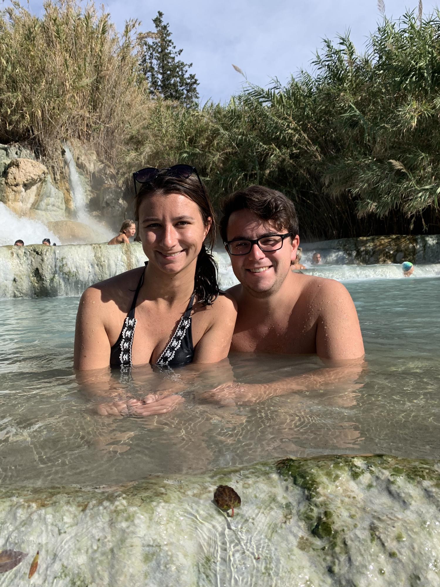 Saturnia hot springs in Tuscany