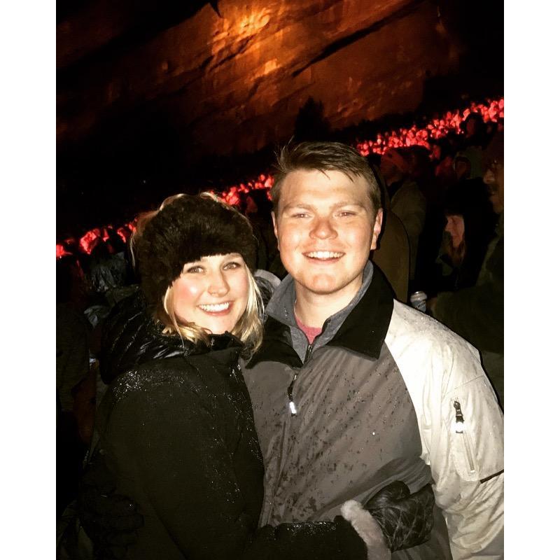 Dylan's first and only red rocks concert - it snowed :)