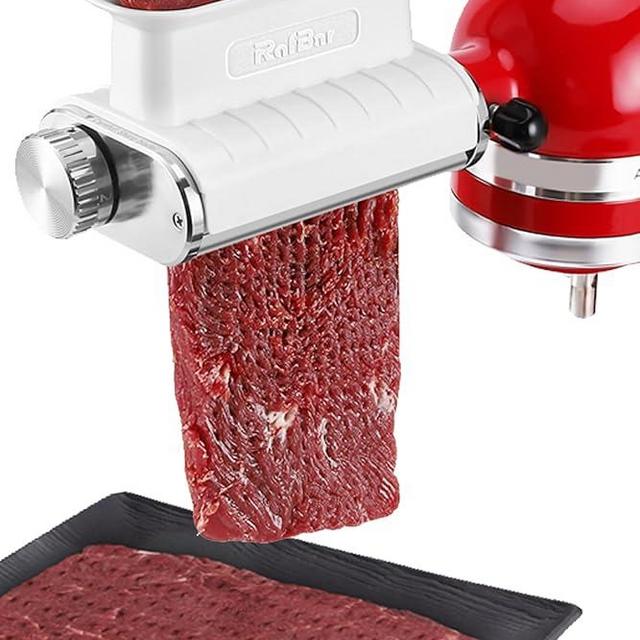 Meat Tenderizer Attachment for KitchenAid, Tenderizer Machine for Kitchen aid & Cuisinart Stand Mixers, Stainless Steel Meat Tenderizer Tool, All Parts Dishwasher Safe