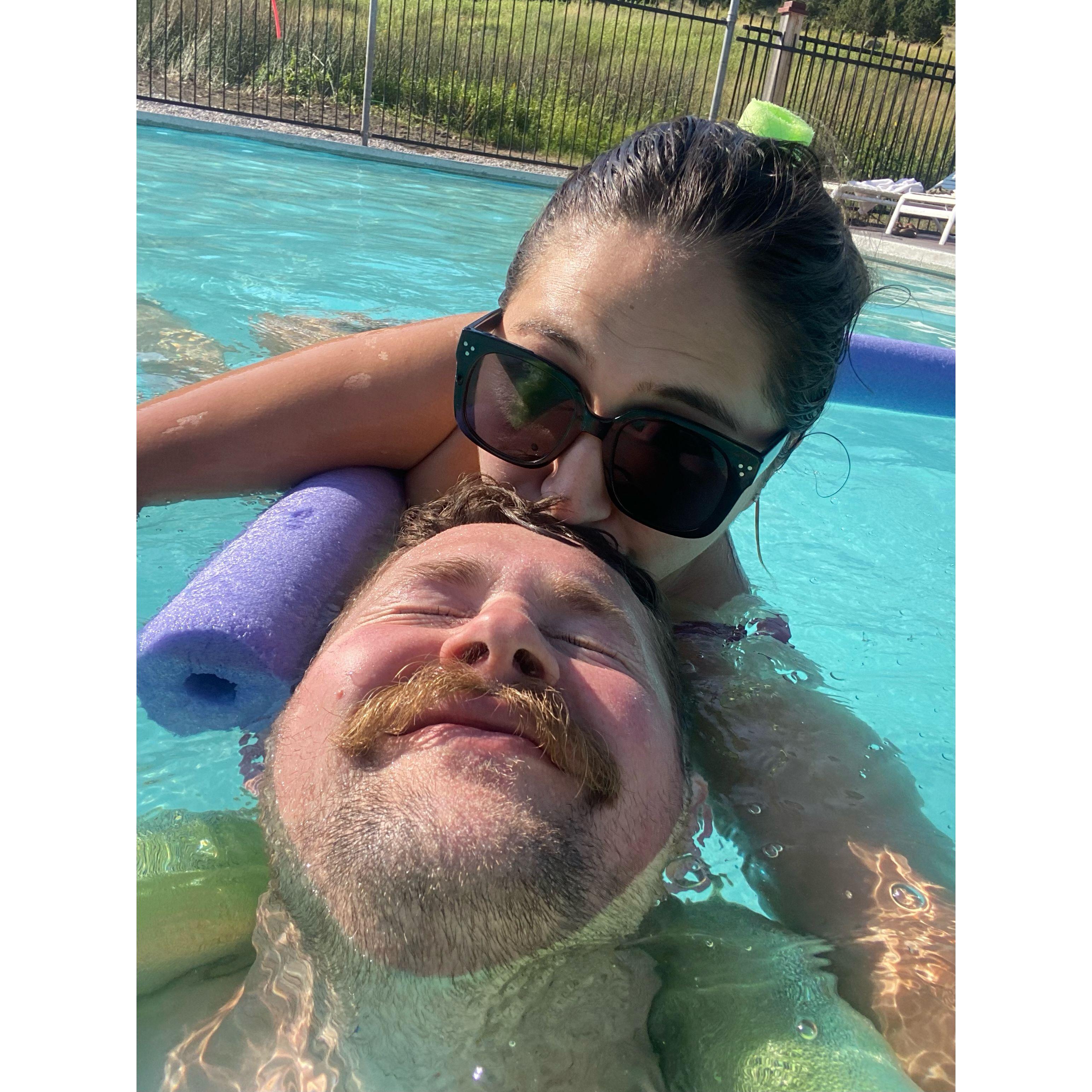 Our trip to Montana, relaxing at the Bozeman Hot Springs