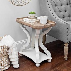 Corina Scalloped Chairside Table