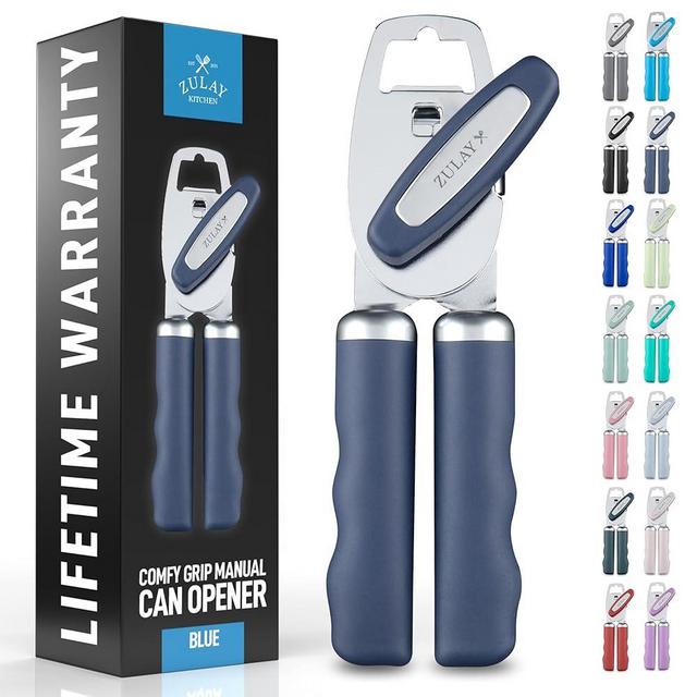 Zulay Kitchen Manual Can Opener with Bottle Opener with Turn Knob