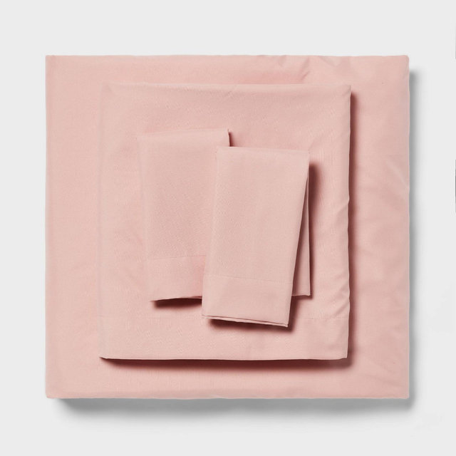 Queen Microfiber Sheet Set Pink Metal - Room Essentials™