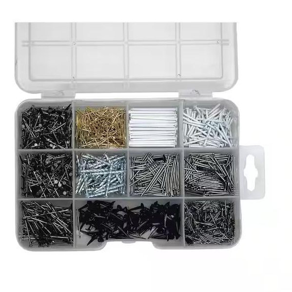 Onward 620-Piece Assorted Nail Kit for Framing, Picture Handing, and Crafting with Storage Case AK05R