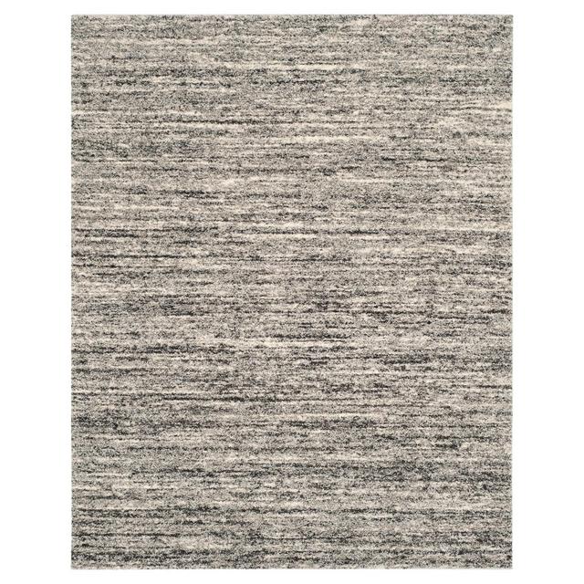 Ivory/Gray Abstract Shag/Flokati Loomed Area Rug - (8'X10')- Safavieh
