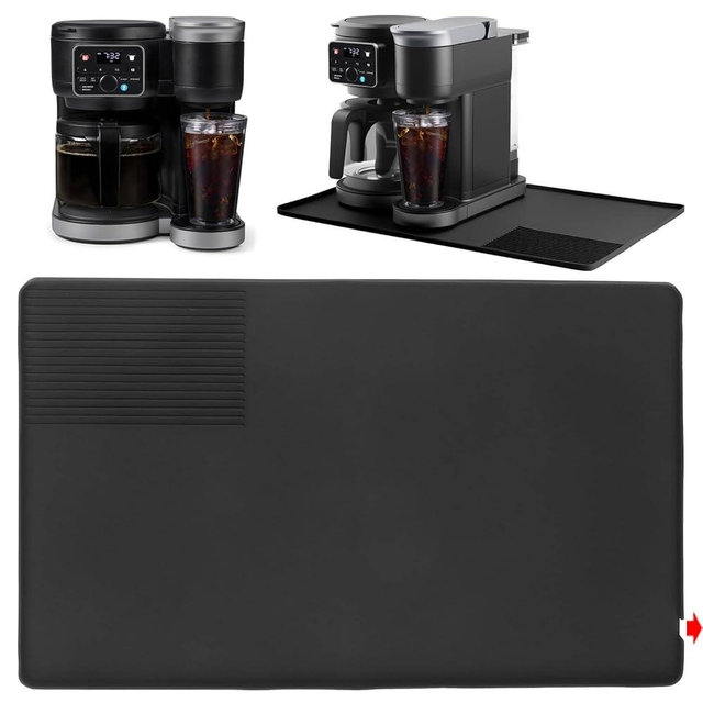 Silicone Coffee Mat Compatible with Keurig Coffee Machine, Coffee Mat for Keurig K-Duo Gen-2, K-Elite, K-Classic, K-Brew and Chill Coffee Maker