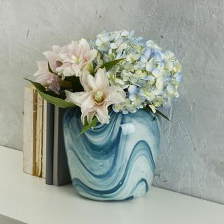 Marble Swirl Glass Vase