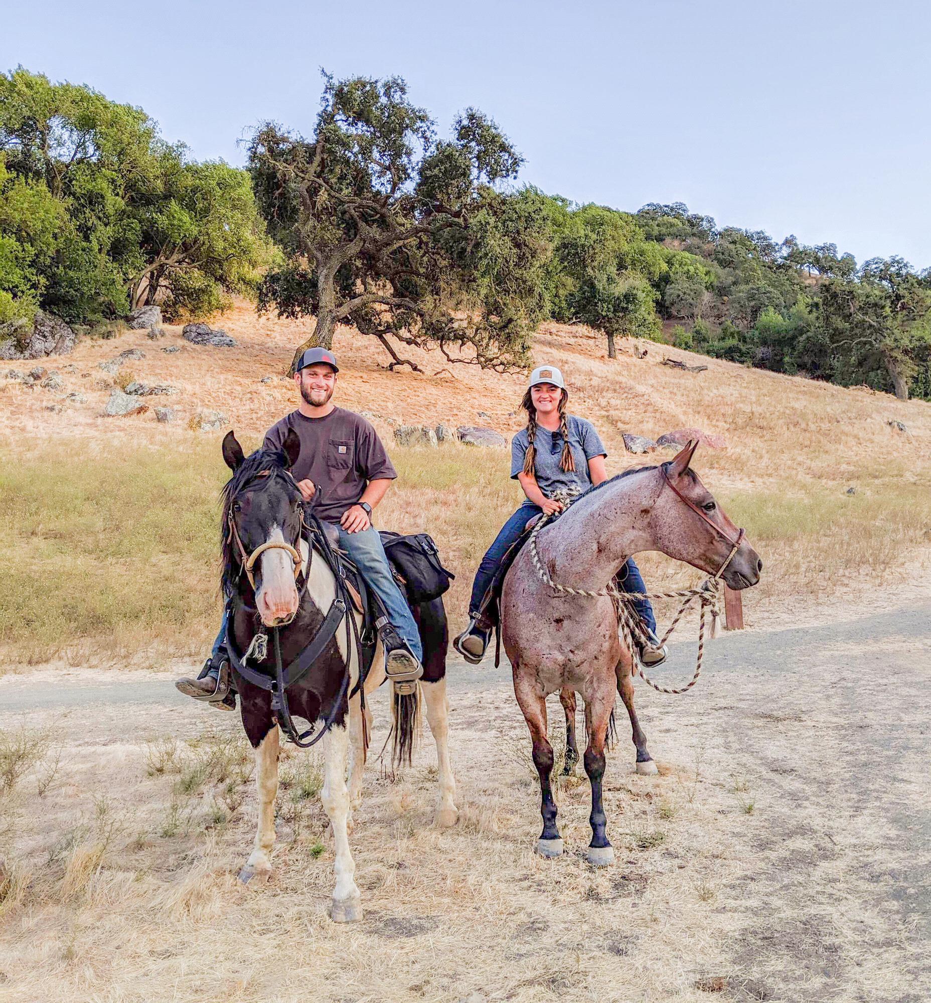 Trail ride down the street from the ranch on Scout and Aspen.
