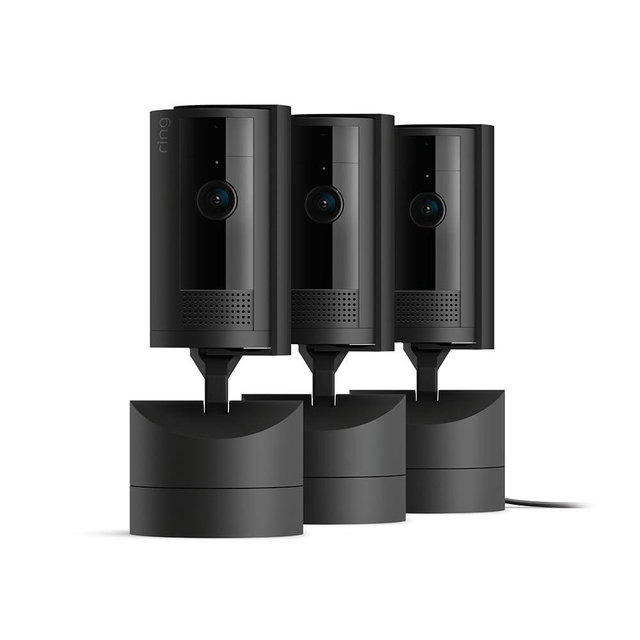 Ring Pan-Tilt Indoor Cam | See all around with 360° pan coverage, HD video, plus Two-Way Talk (2024 release) | 3-Pack, Black