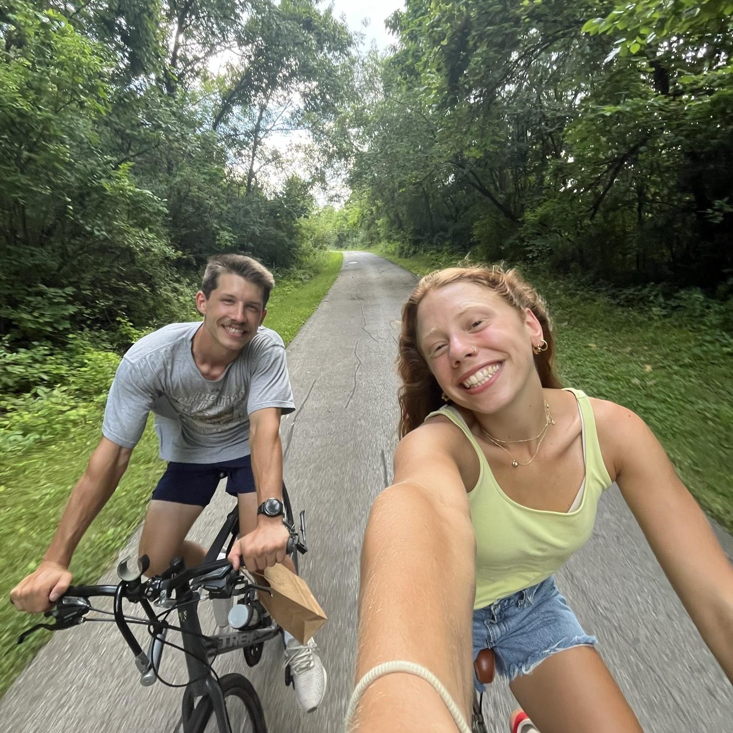 A long bike ride that concluded with a downpour of rain!!
