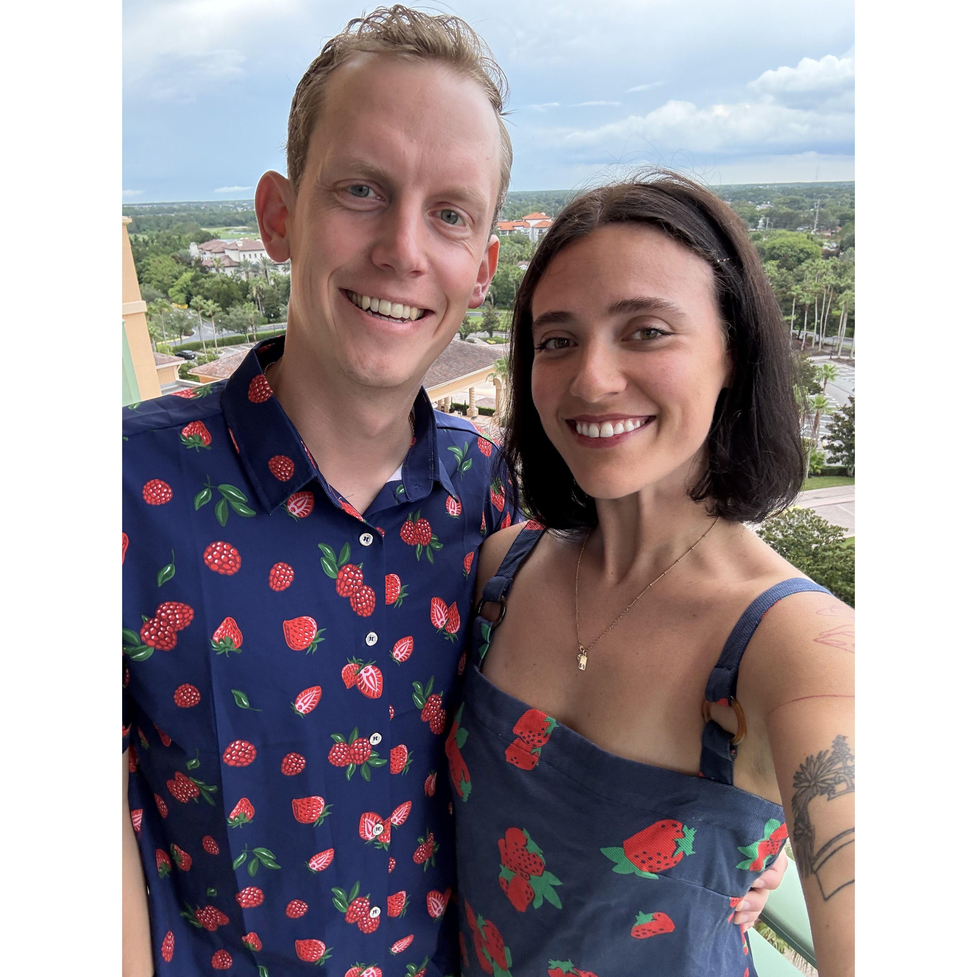 Our understanding of a "citrus" theme party attire