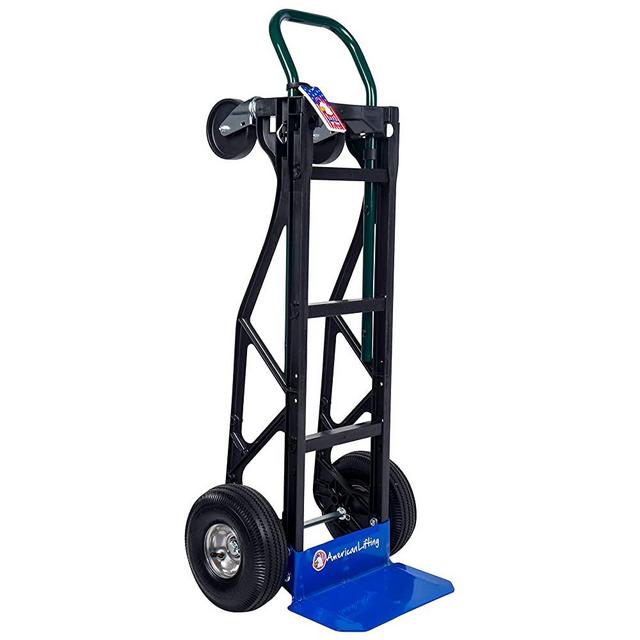 American Lifting 700 lb Capacity Ultra Lightweight Super Strong Nylon Convertible Hand Truck & Dolly, AL8700