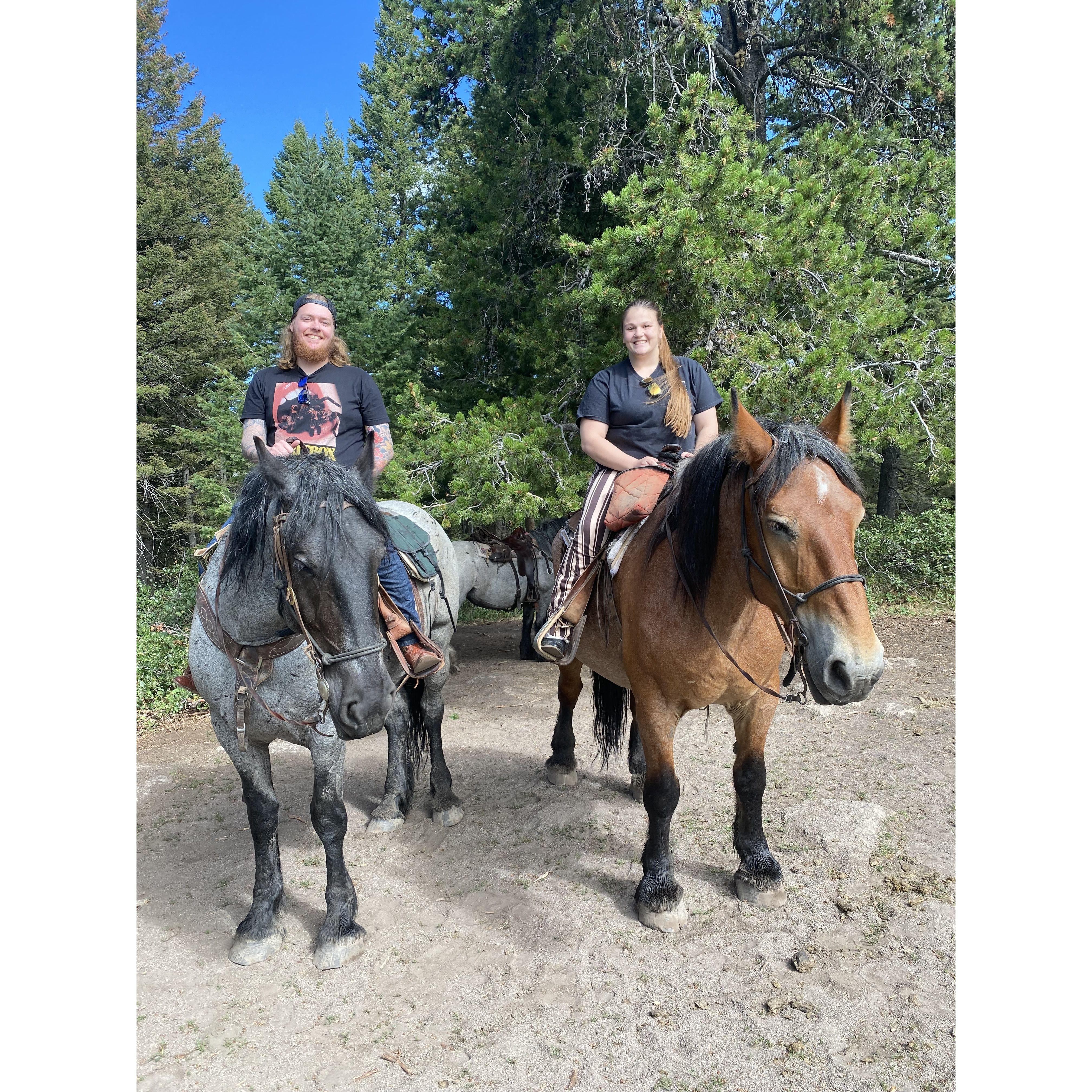 Horseback riding in Idaho State Park.