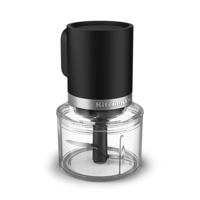 KitchenAid Go Cordless 3.5 Cup Top Down Food Chopper KTCR351 - Battery included, Stainless Steel Blade, Matte Black