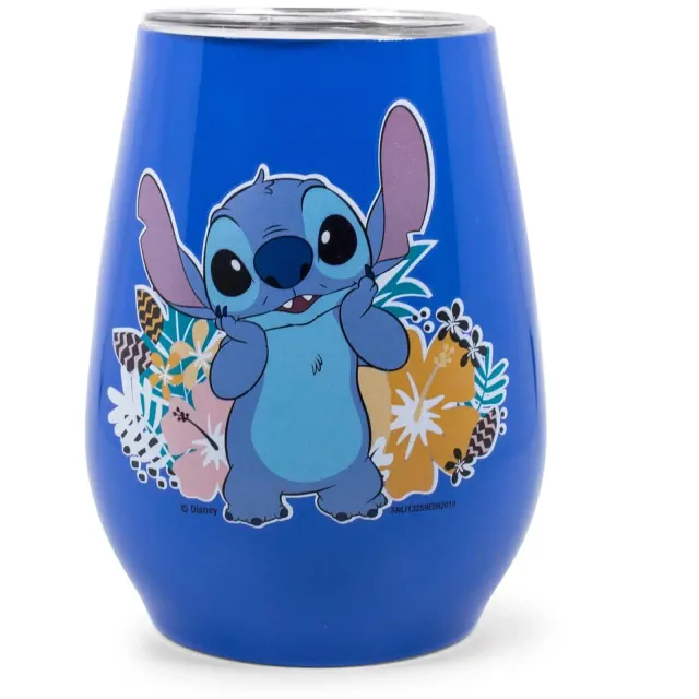 Silver Buffalo Disney's Lilo & Stitch Stainless Steel Tumbler With Lid | Holds 10 Ounces