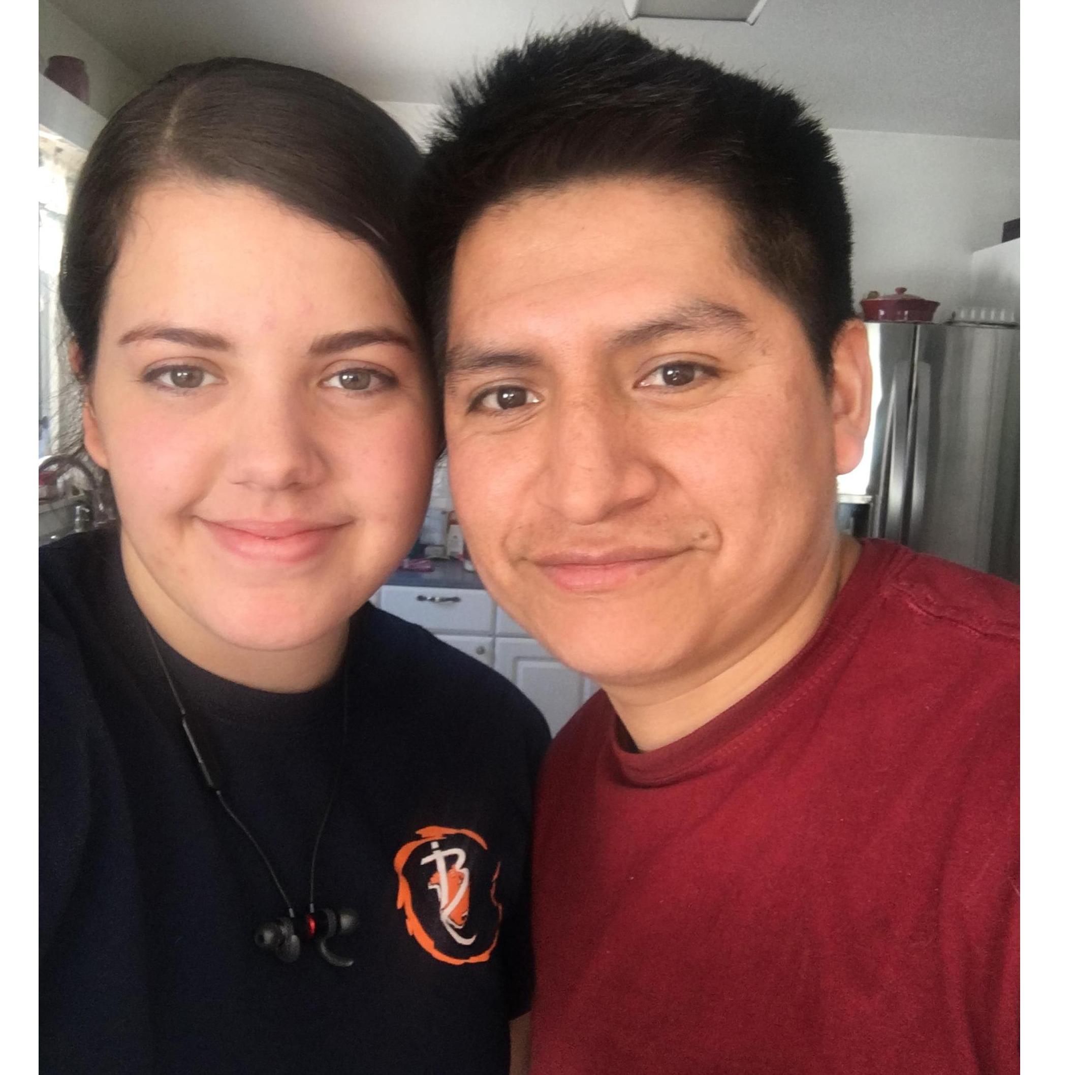 My favorite picture from when Efrain showed up to surprise me for Valentine's Day