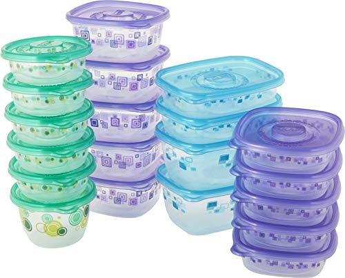 Glad Large Variety Pack Food Storage Containers, Variety-20, Clear, 20 Count