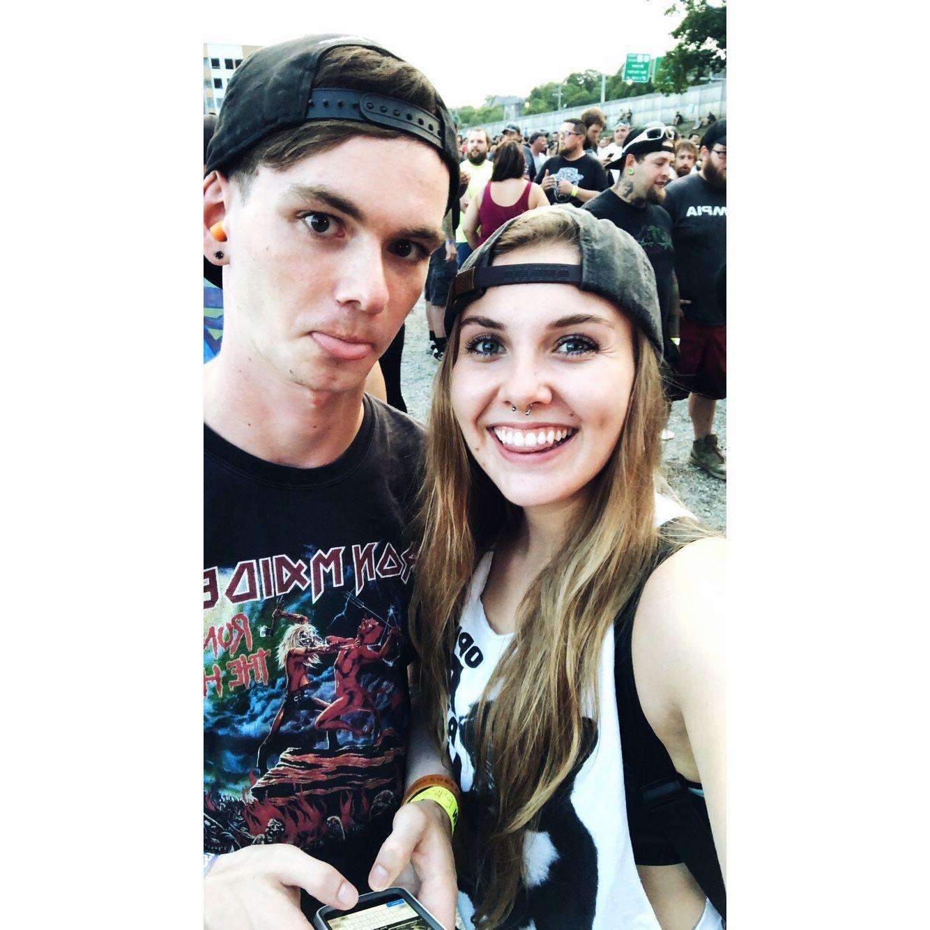 When we road-tripped out to Bangor, Maine to celebrate our first anniversary at a three day metal festival