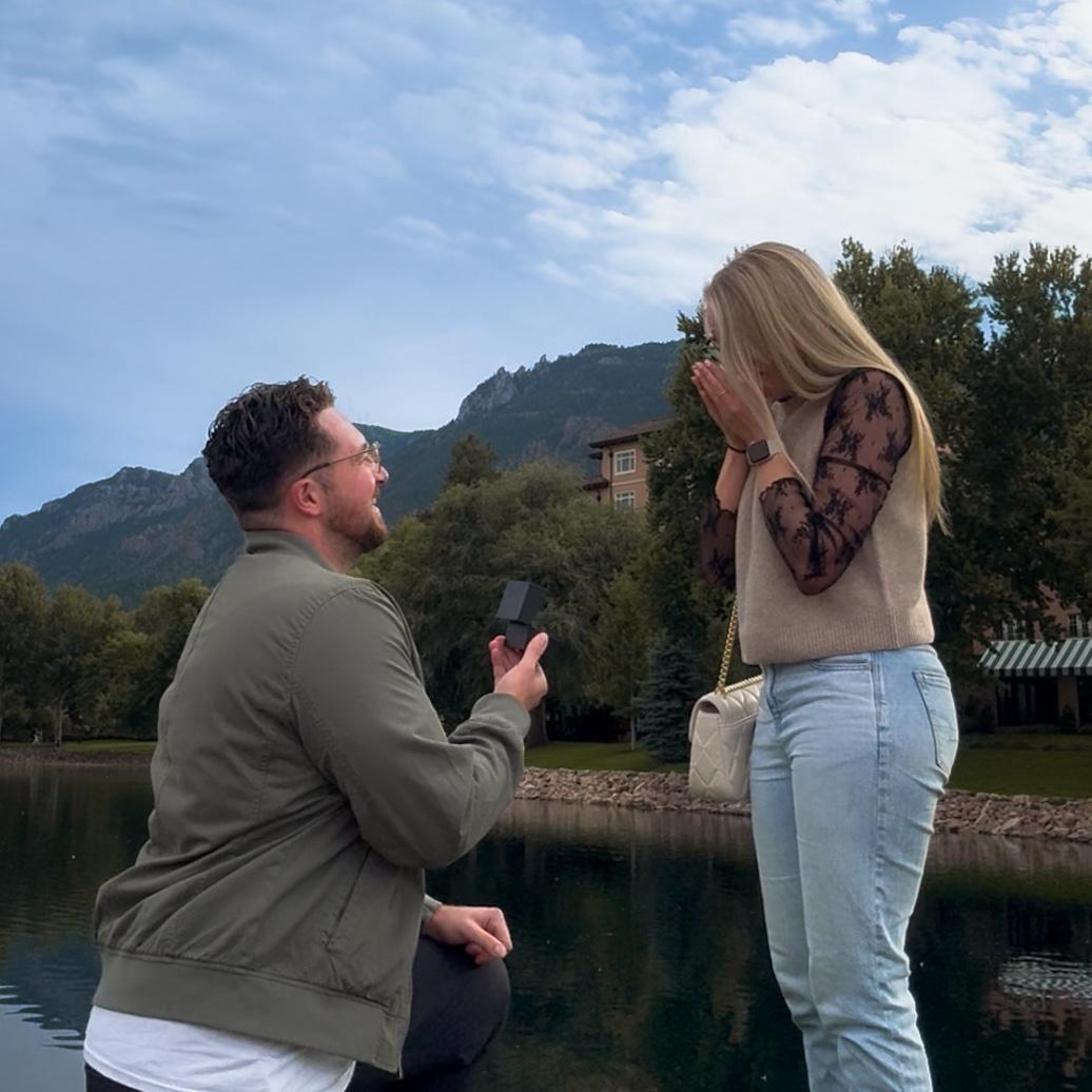 Nathan asking Alli the big question!