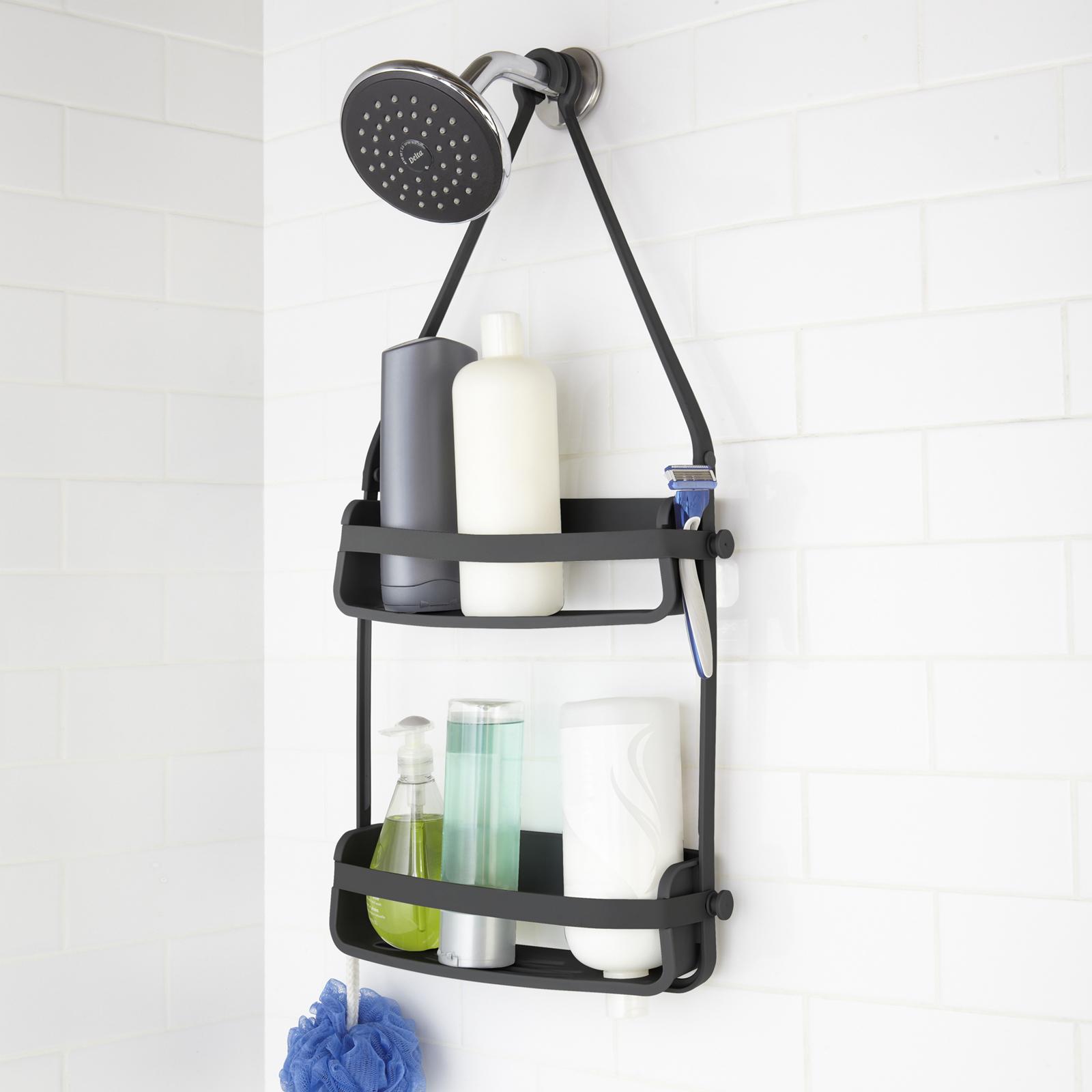 Umbra Flex Hanging Shower Caddy, Bathtub Shelf and Bathroom Organizer, White