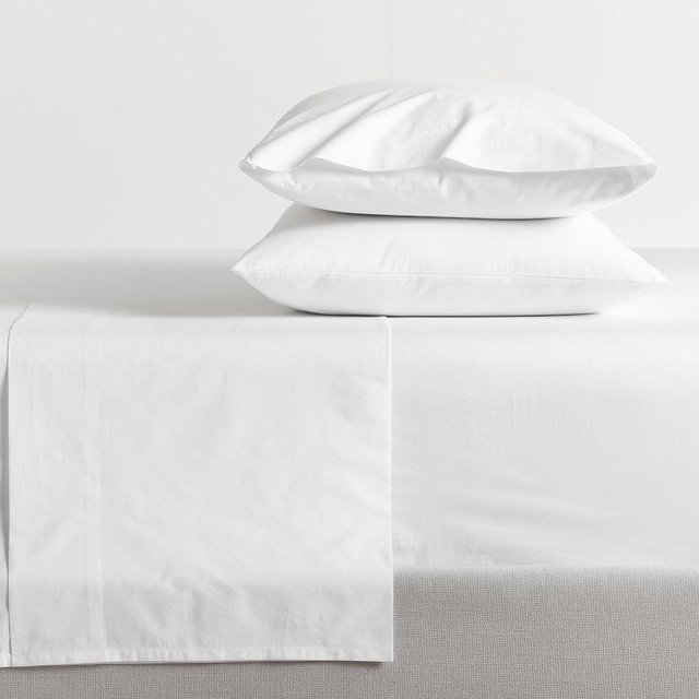 Resort Essential Percale Sheet Set, White, Queen