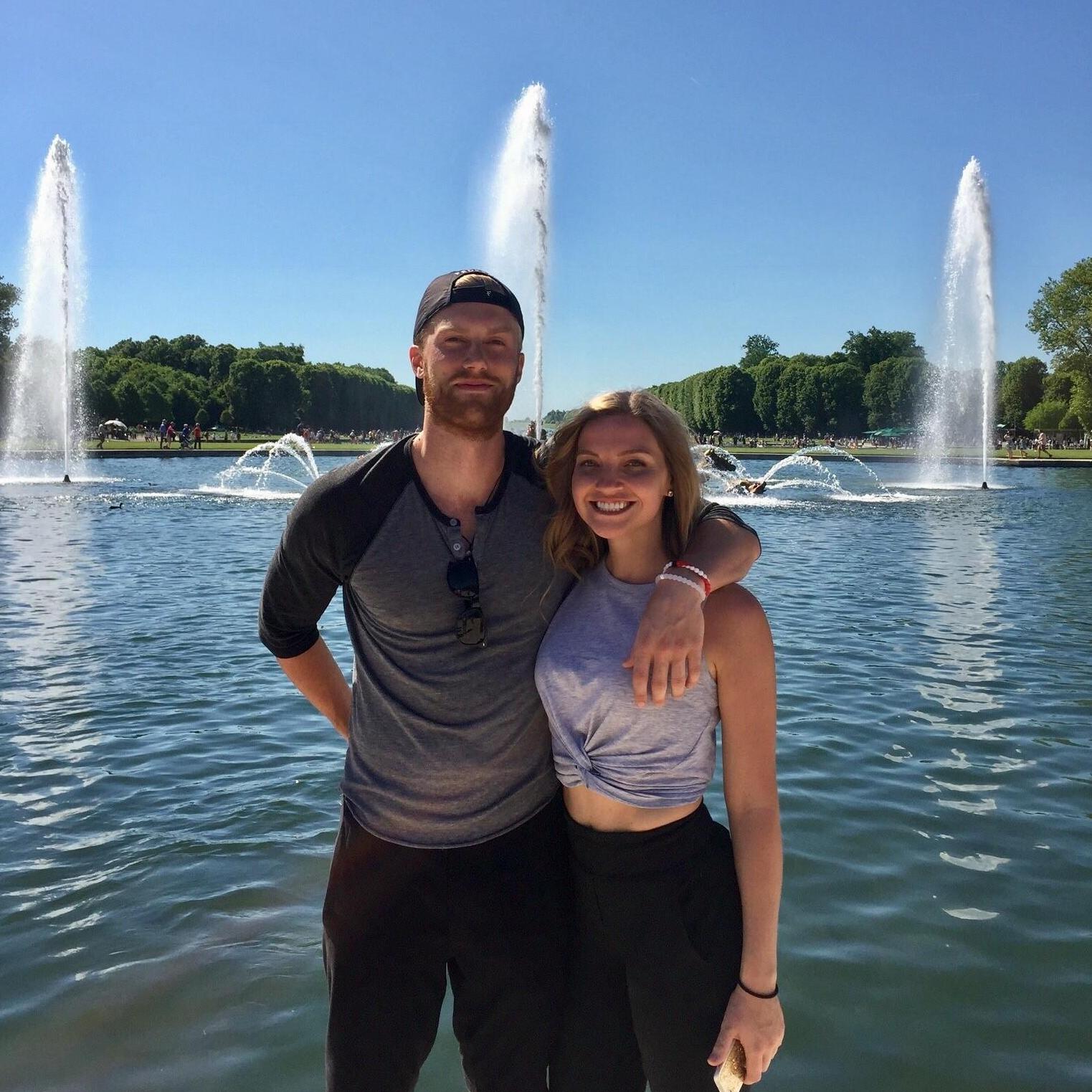 The gardens outside of the Palace of Versailles near Paris, France. Let us eat cake!