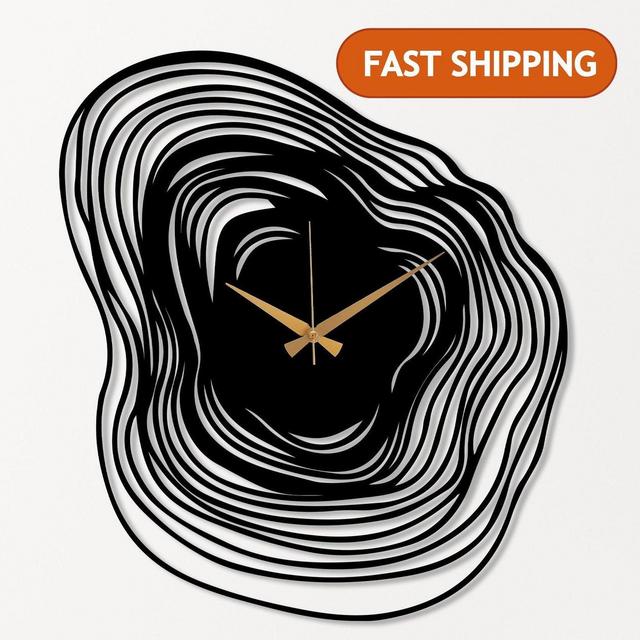 Metal Large Wall Clock, Modern Minimalist...