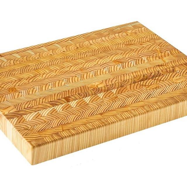 Larch Wood Canada End Grain Medium Cutting Board, Standard Line, Handcrafted for Professional Chefs & Home Cooking, 17-3/4" x 13-1/2" x 1-5/8"