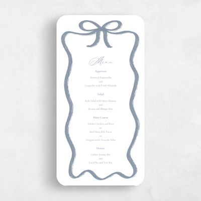Blue Rounded Wedding Menu - Chausey