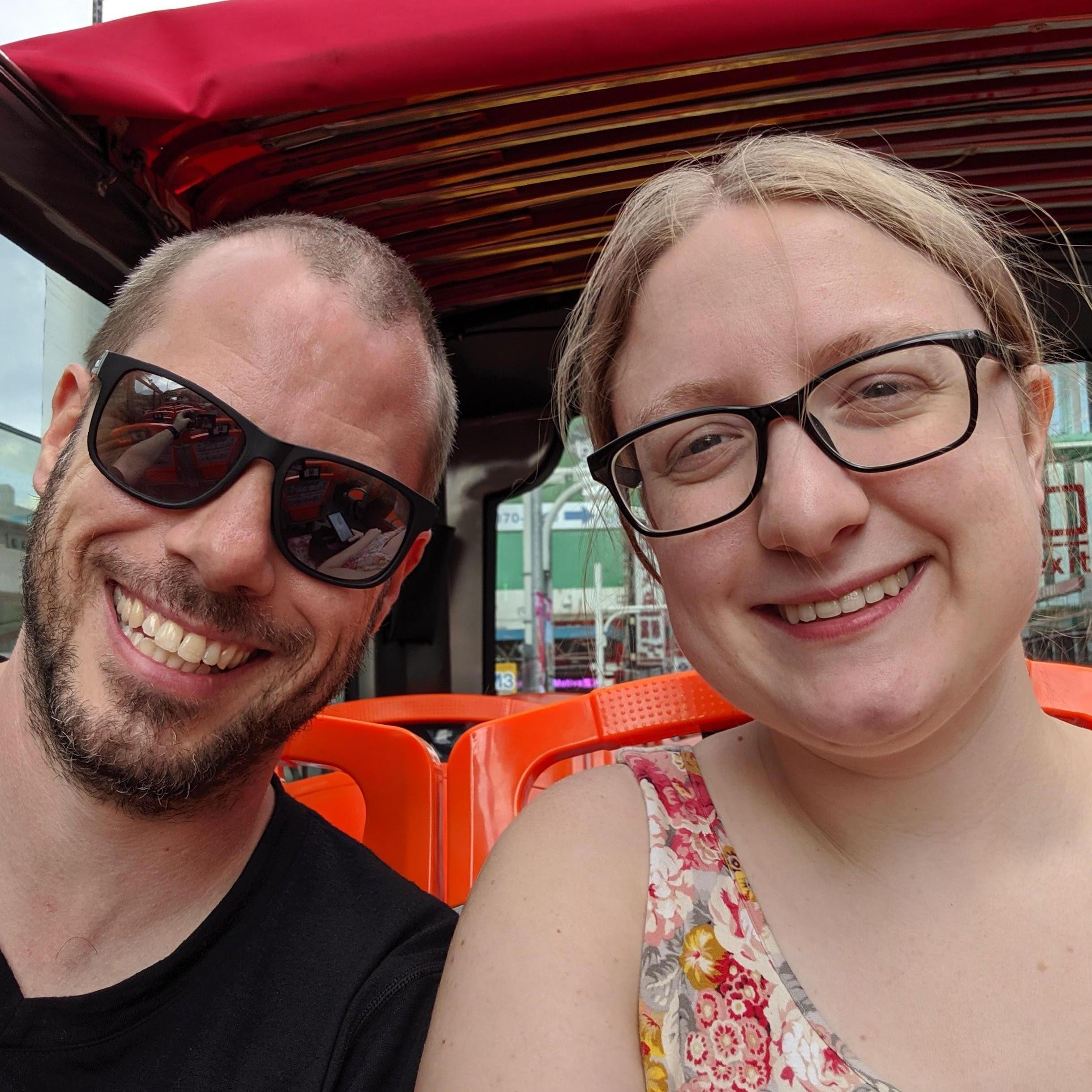 On the Taipei tour bus