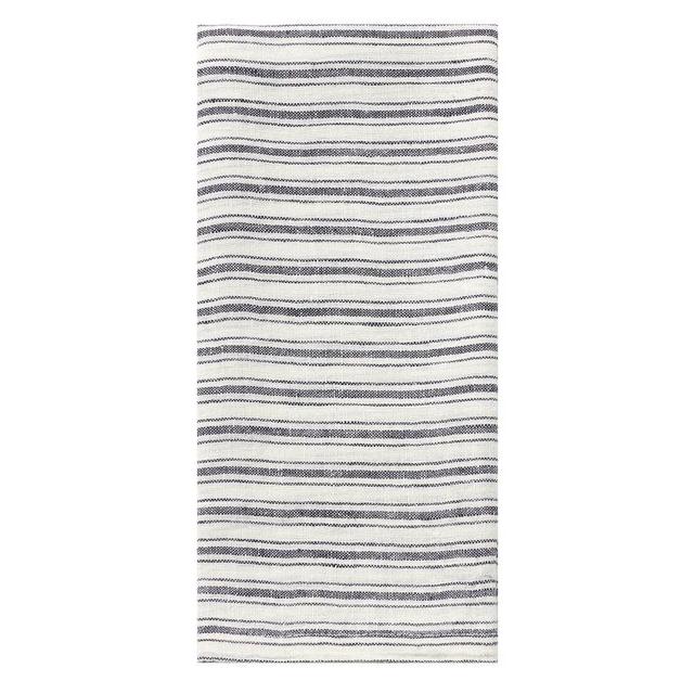 Boat Stripe Tea Towel, Set of 2 - White/Navy Stripe