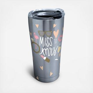 Miss To Mrs Stainless Steel Tumbler With Hammer Lid