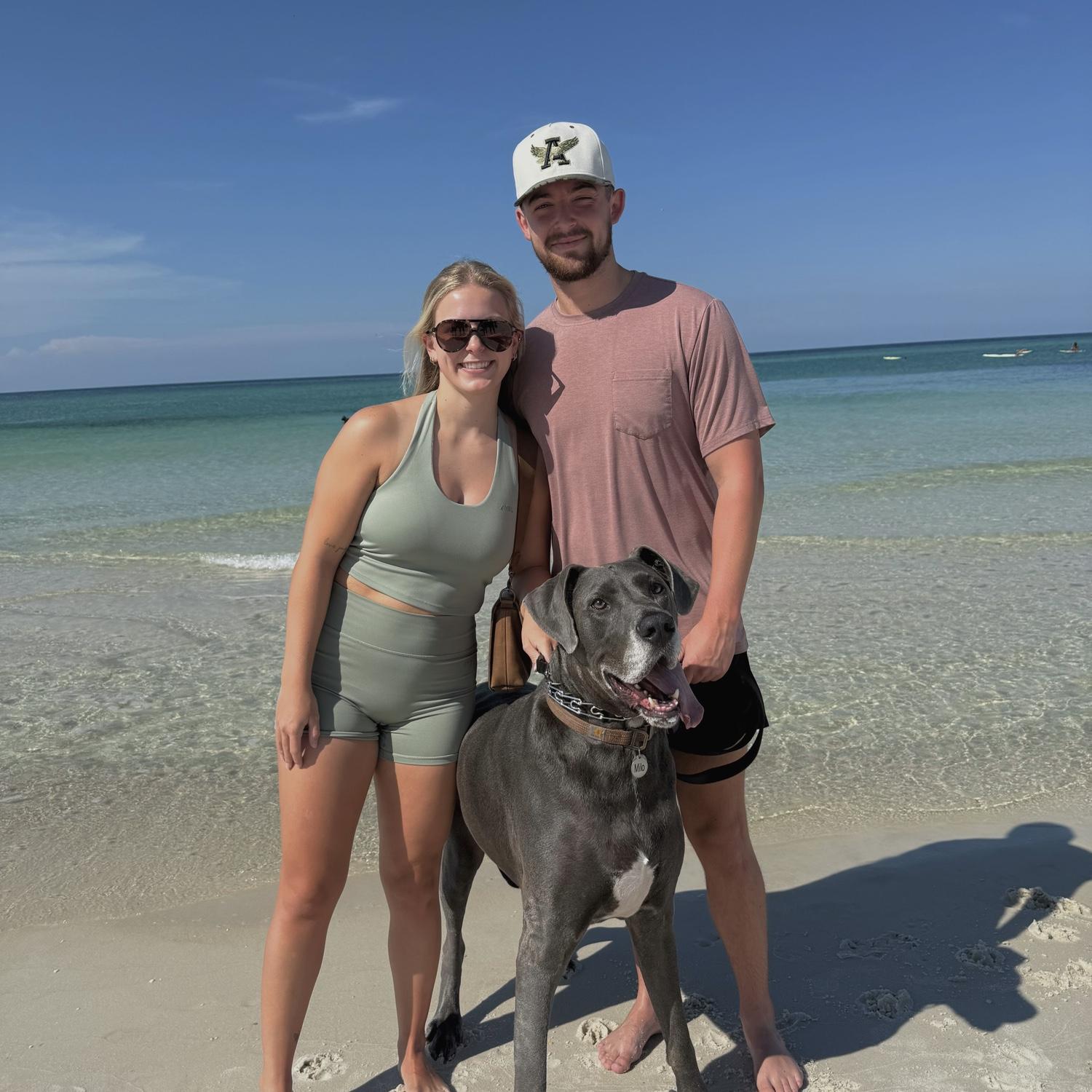 At our favorite place with our favorite puppy!