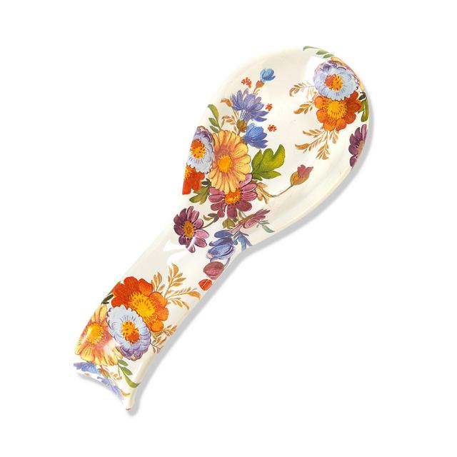 MacKenzie-Childs Flower Market Spoon Rest, White