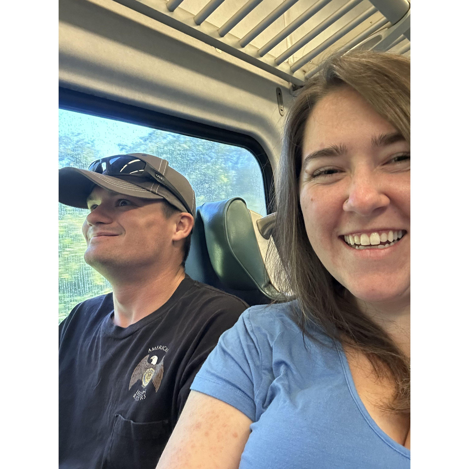 His first train ride into NYC